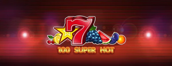Pantalla de la tragamonedas 100 Super Hot de Amusnet Interactive, con cerezas, campanas, sietes y estrella dorada