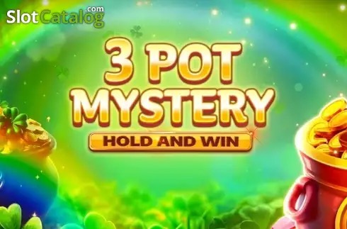 Pantalla de la tragamonedas 3 Pot Mystery Hold and Win de Kalamba Games, con tres ollas misteriosas y símbolos clásicos de frutas