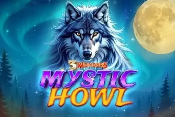 Rodillos de la tragamonedas 3 Wonders Mystic Howl de Boomerang Studios con criaturas de temática lobuna y mística