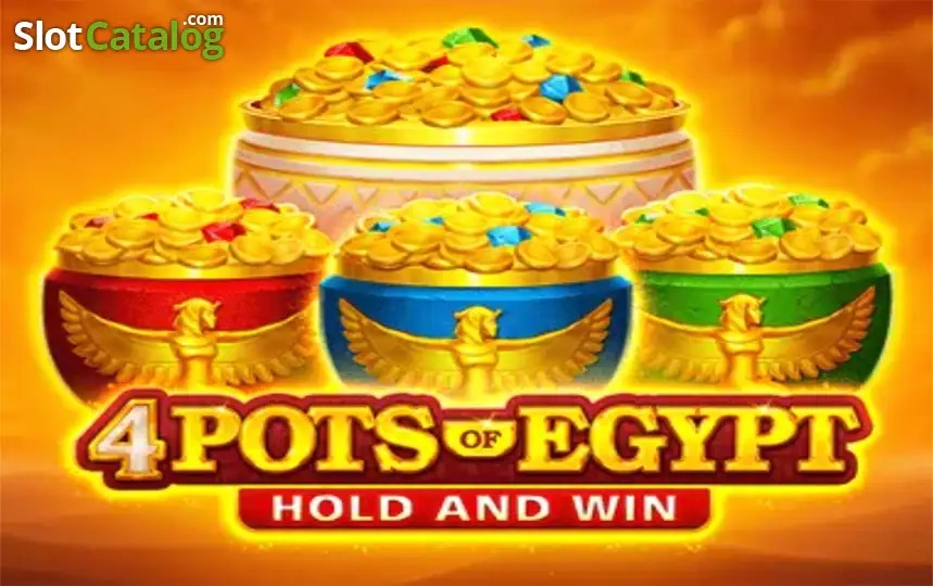 Carretes de 4 Pots of Egypt con pirámides doradas y las cuatro ollas del bono