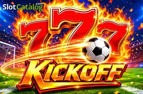 Rodillos clásicos con símbolos de siete, barras y balón de futbol en la tragamonedas 777 Kickoff