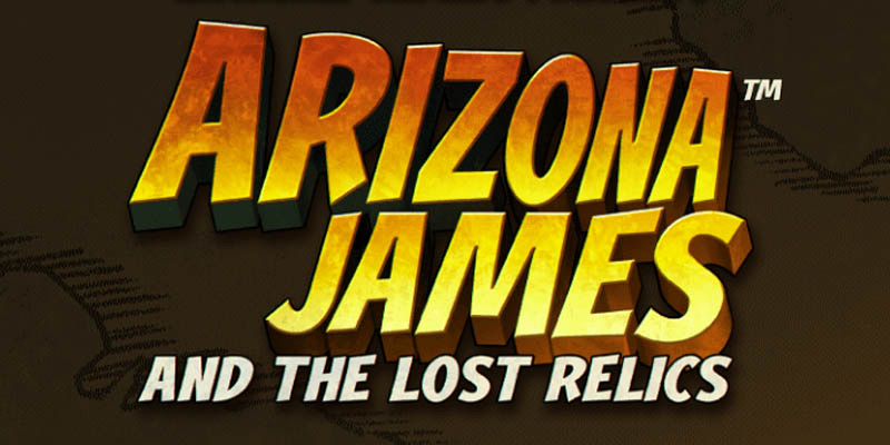 Arizona James, el arqueólogo aventurero de la tragamonedas de Hacksaw Gaming, explorando un templo lleno de reliquias