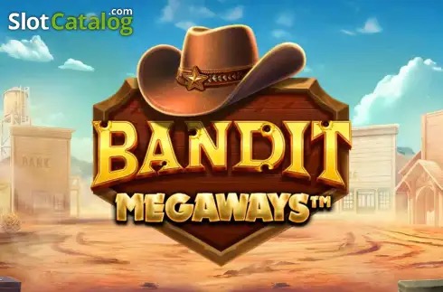 Pantalla de la tragamonedas Bandit Megaways de Pragmatic Play, con forajidos del viejo oeste y símbolos de multiplicador dorados