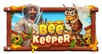 Colmenas, flores y abejas de la tragamonedas Bee Keeper en un grid de 5 rodillos