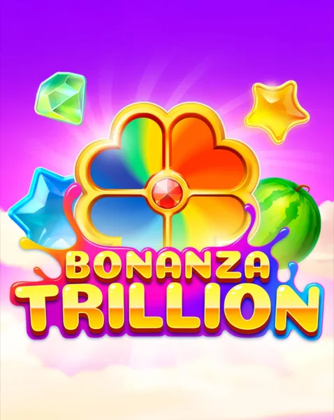 Arte oficial de la tragamonedas Bonanza Trillion de BGaming, con cristales y frutas coloridas