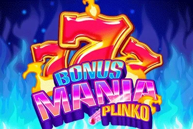 Arte oficial de la tragamonedas Bonus Mania Plinko de KA Gaming, con símbolos clásicos y tablero de Plinko