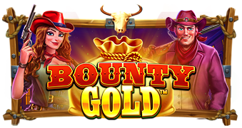 Pantalla del juego Bounty Gold de Pragmatic Play con símbolos de cazarrecompensas del Viejo Oeste en verde y dorado