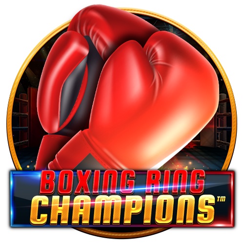 Arte oficial de la tragamonedas Boxing Ring Champions de Spinomenal, con guantes de boxeo y cinturón de campeón