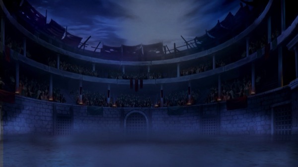 Arte oficial de la tragamonedas Champions of Rome de Yggdrasil, con gladiadores romanos luchando en la arena del Coliseo