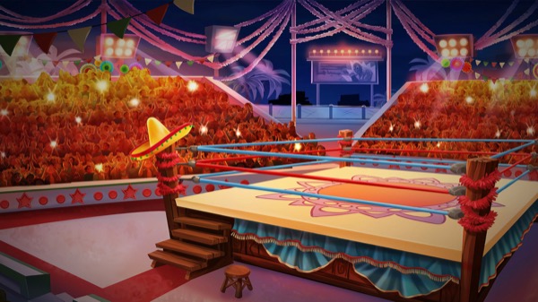 Arte oficial de la tragamonedas Chilli Champions UltraHitz de Yggdrasil, con luchador de lucha libre mexicana y chiles dorados en llamas