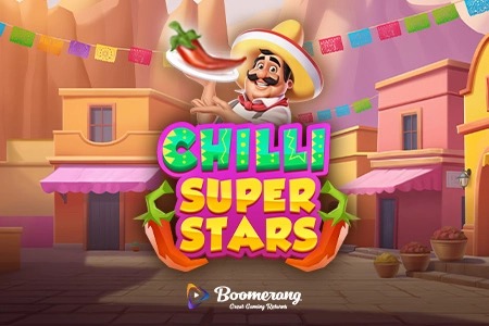 Mercado mexicano con chiles brillantes en el slot Chilli Superstars