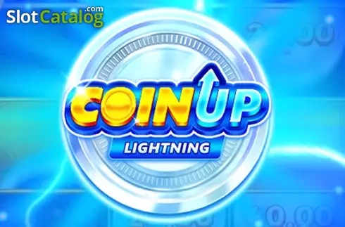 Pantalla principal de la tragamonedas Coin UP: Lightning de 3 Oaks Gaming, con fondo eléctrico azul y símbolos de moneda sobre una cuadrícula 3x3