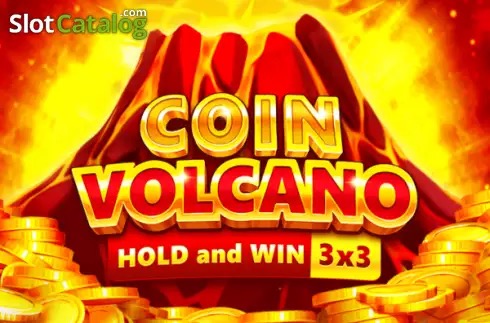 Volcán con monedas doradas saliendo del cráter en la tragamonedas Coin Volcano
