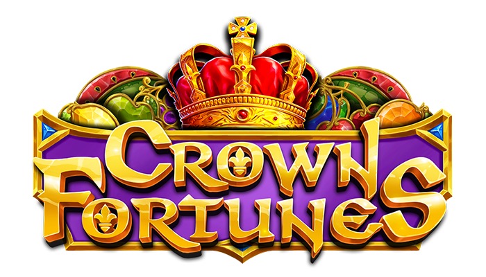 Pantalla de la tragamonedas Crown Fortunes de Game2Slot, con un personaje de rey y símbolos de fruta sobre un fondo de temática real