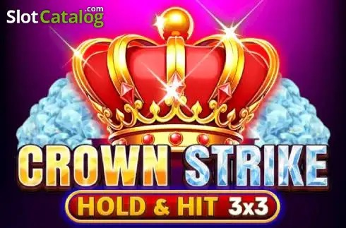Pantalla de la tragamonedas Crown Strike - Hold & Hit 3x3 de Spinomenal, con símbolos de coronas, diamantes y 777 en una cuadrícula clásica de 3x3