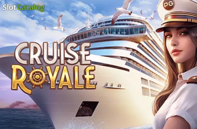 Pantalla de la tragamonedas Cruise Royale de PG Soft, con un crucero de lujo y símbolos de vacaciones
