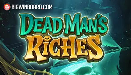 Captura de la tragamonedas Dead Mans Riches de PG Soft, con calaveras pirata y un cofre del tesoro en un escenario de aguas oscuras