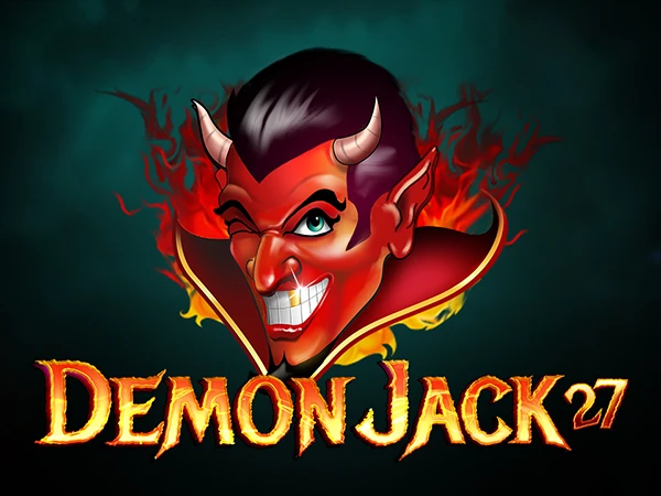 Arte oficial de la tragamonedas Demon Jack 27 de Wazdan, con símbolos demoníacos y llamas en una tragamonedas clásica de 3 rodillos