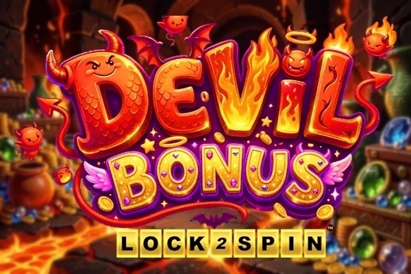 Símbolos de temática diabólica bloqueados en la cuadrícula de la tragamonedas Devil Bonus Lock 2 Spin