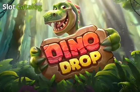 Captura oficial de la tragamonedas Dino Drop de Pragmatic Play, con el Wild del dinosaurio verde bloqueado sobre la cuadrícula de 3x3