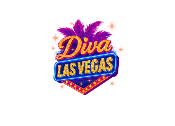 Arte oficial de Diva Las Vegas de Yggdrasil, mostrando a la diva showgirl entre luces neón de casino en Las Vegas