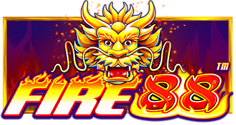 Arte oficial de la tragamonedas Fire 88 de Pragmatic Play, con dragón dorado, monedas y el número de la suerte 88