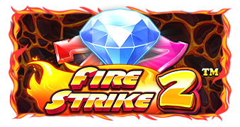 Pantalla de la tragamonedas Fire Strike 2 de Pragmatic Play, con scatters de diamante y wilds flameantes fijos durante los giros gratis