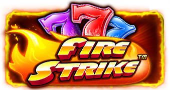 Pantalla de la tragamonedas Fire Strike de Pragmatic Play, con símbolos flameantes de BAR, 7 y diamantes sobre un fondo en llamas
