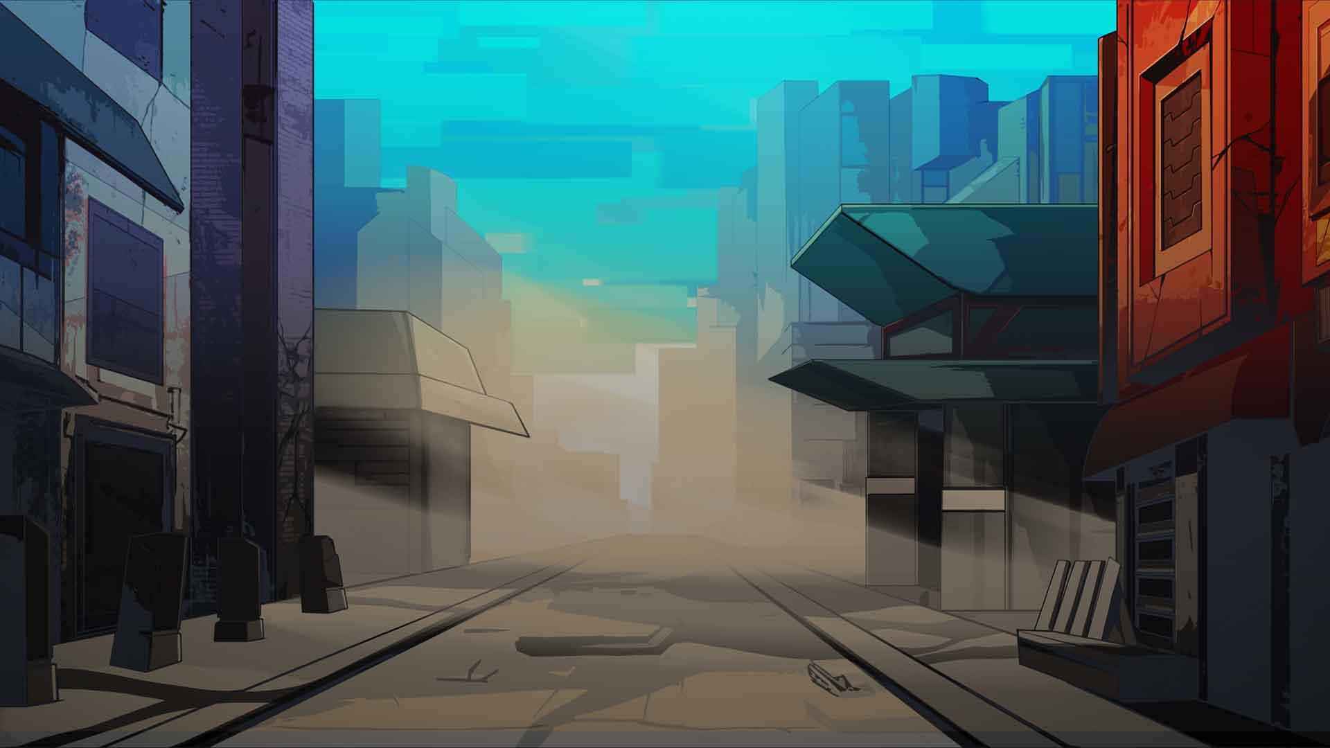 Pantalla de la tragamonedas Fist of Destruction Megamultiplier, con luchadores caricaturescos en confrontación y símbolo Megamultiplier en primer plano