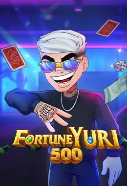 Pantalla de la tragamonedas Fortune Yuri 500 de TaDa, con el streamer brasileño Yuri y el Special Reel de multiplicadores de hasta 500x