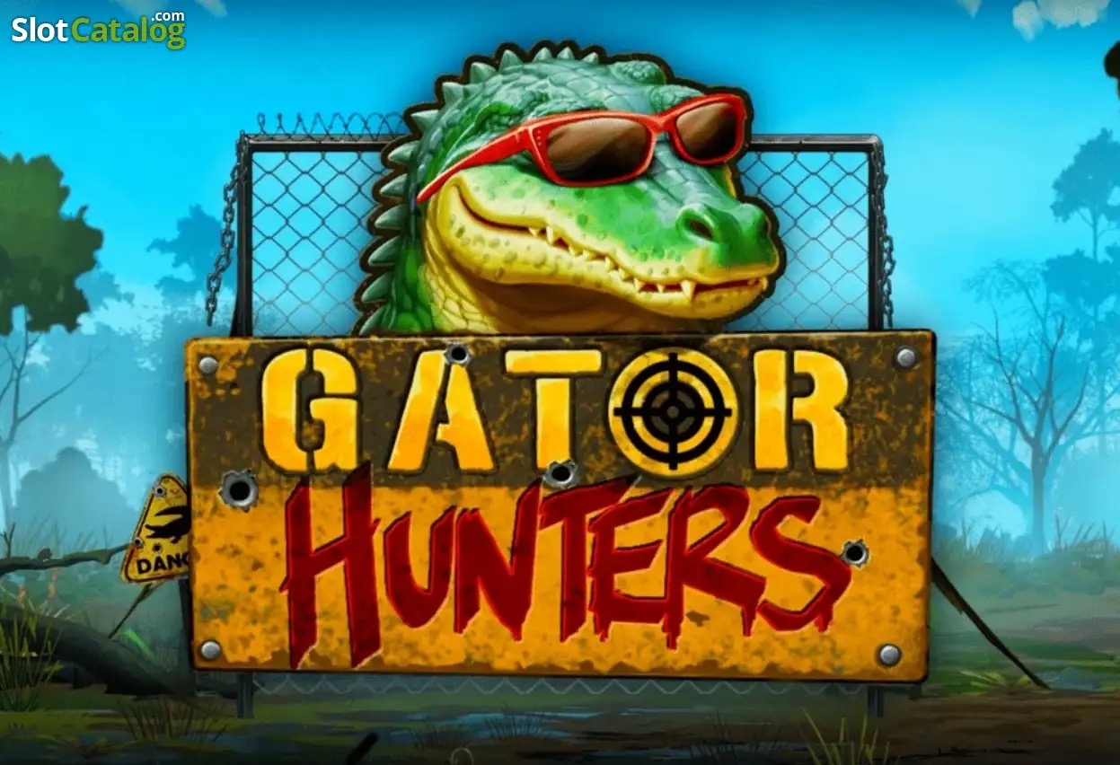 Pantalla de la tragamonedas Gator Hunters de Nolimit City, con cazadores de caimanes y símbolos de pantano en una cuadrícula de 6x5