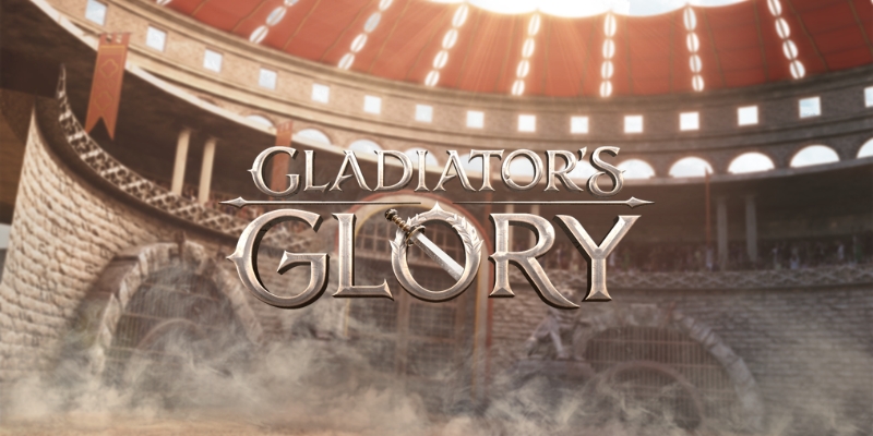 Captura de la tragamonedas Gladiator's Glory de PG Soft, con el gladiador Maximus en la arena del Coliseo romano