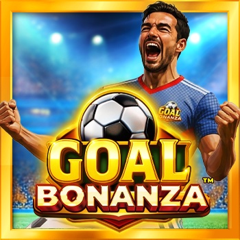 Arte oficial de la tragamonedas Goal Bonanza de Nailed It! Games, con estadio de futbol