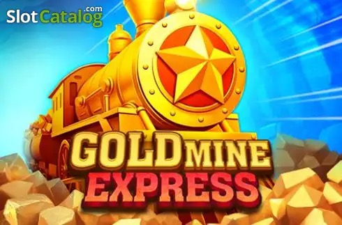 Pantalla de la tragamonedas Gold Mine Express de TaDa Gaming, con un tren minero y símbolos de oro