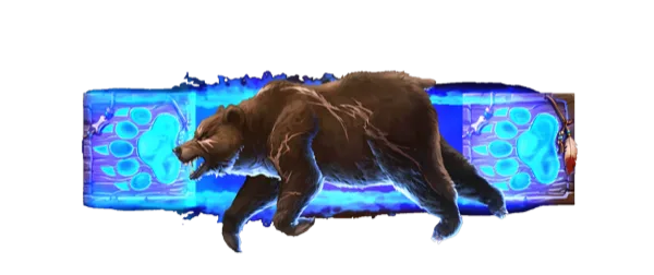Arte oficial de la tragamonedas Grizzly Stampede de ELK Studios, con osos grizzly en un escenario prehistórico