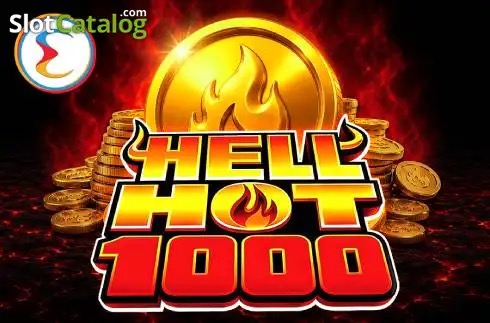 Rodillos en llamas de la tragamonedas Hell Hot 1000 de Endorphina, con sietes de fuego y frutas clásicas