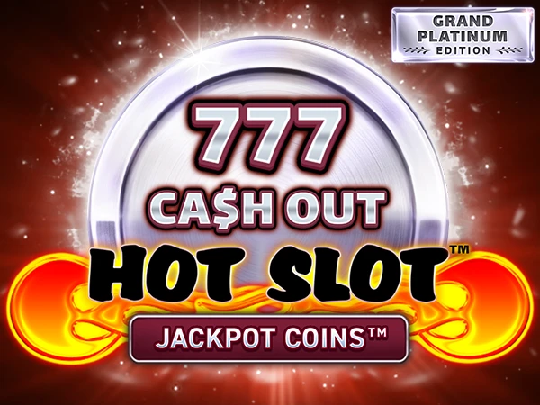 Arte oficial de la tragamonedas Hot Slot 777 Cash Out Grand Platinum Edition de Wazdan, con frutas y platino