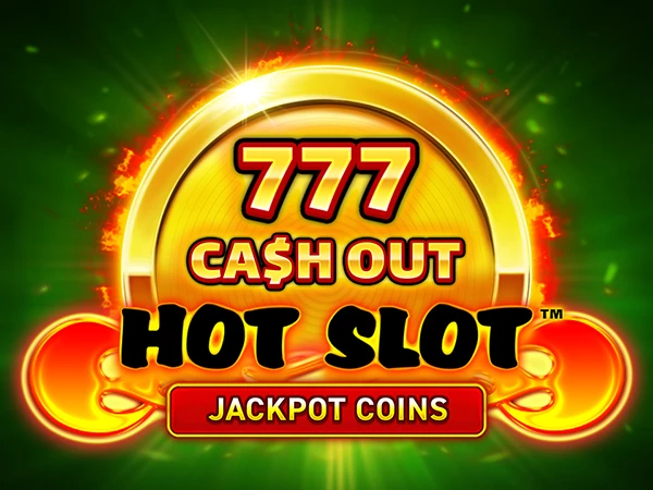 Arte oficial de la tragamonedas Hot Slot 777 Cash Out de Wazdan, con frutas clásicas y símbolo Cash Out
