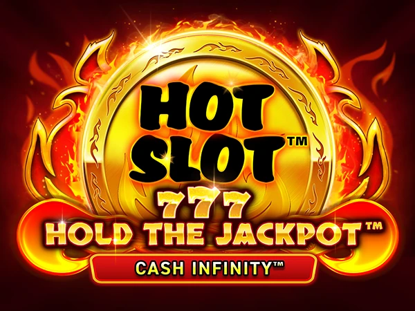 Pantalla de la tragamonedas Hot Slot: 777 Hold the Jackpot de Wazdan, con símbolos clásicos de siete e íconos de dinero sticky