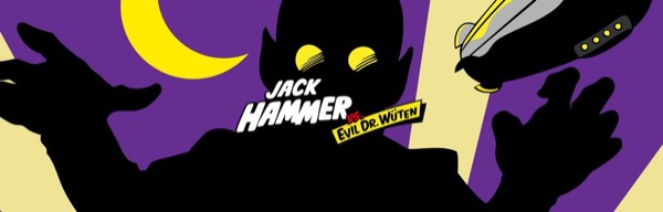 Arte oficial de la tragamonedas Jack Hammer de NetEnt, con detective noir al estilo de cómics policiacos