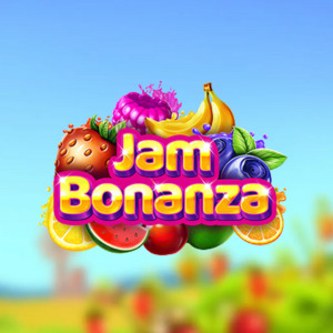 Arte oficial de la tragamonedas Jam Bonanza de BoomingGames, con frascos de mermelada y frutas