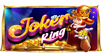 Arte oficial de la tragamonedas Joker King de Pragmatic Play, con comodín y símbolos clásicos de arcade