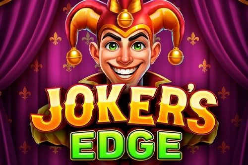 Bufón comodín apilado sobre fondo de carnaval en los rodillos de Joker's Edge