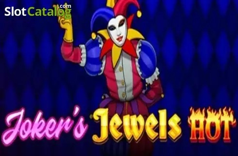 Pantalla de la tragamonedas Joker’s Jewels Hot de Pragmatic Play, con el símbolo del bufón, joyas y símbolos Hot en llamas