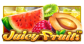 Arte oficial de la tragamonedas Juicy Fruits de Pragmatic Play, con frutas clásicas y sietes de la suerte