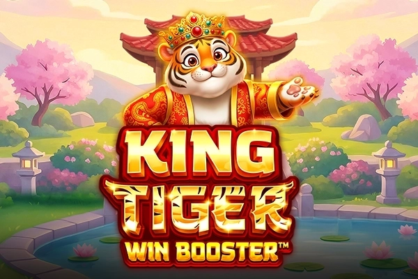 Imagen promocional de la tragamonedas King Tiger Win Booster, con temática de tigre, usada como portada en un agregador de juegos