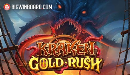 Pantalla de la tragamonedas Kraken Gold Rush de PG Soft con un Kraken gigante atacando un barco entre monedas de oro