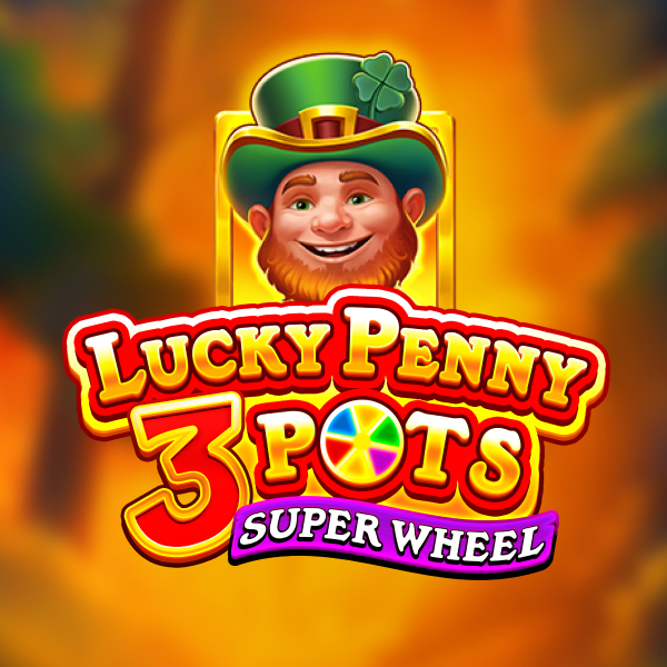 Arte oficial de la tragamonedas Lucky Penny 3 Pots: Super Wheel de 3 Oaks Gaming, con temática irlandesa de tréboles y ollas de oro