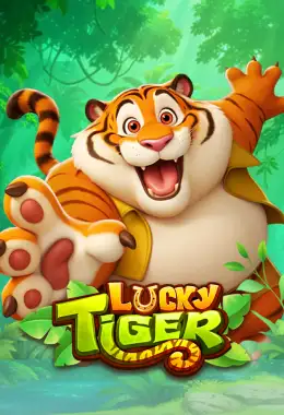 Imagen promocional de Lucky Tiger de TaDa Gaming, con el símbolo del tigre y elementos clásicos de tragamonedas sobre fondo de suerte oriental.