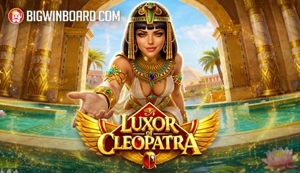 Pantalla de la tragamonedas Luxor of Cleopatra de Pragmatic Play, con Cleopatra, pirámides y símbolos del Antiguo Egipto en un tablero de 1,024 formas de ganar